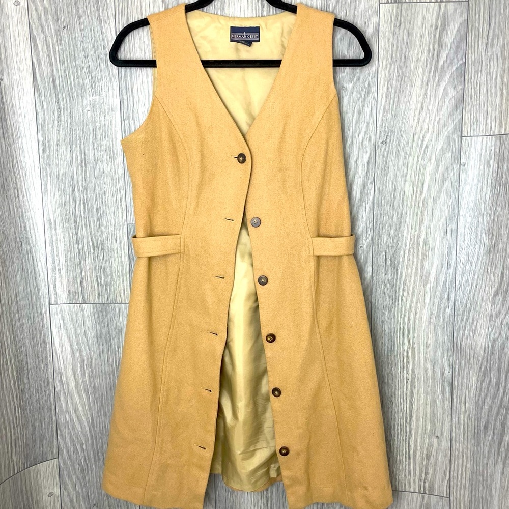 Harve Bernard Camel button up dress